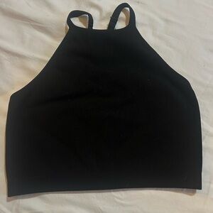 Forever 21 Black Cropped Sports Bra